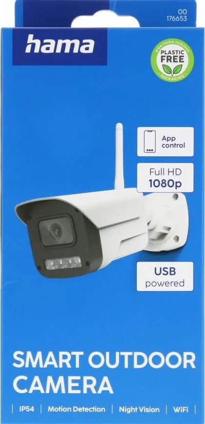 HAMA Övervakningskamera, Utomhus, vit