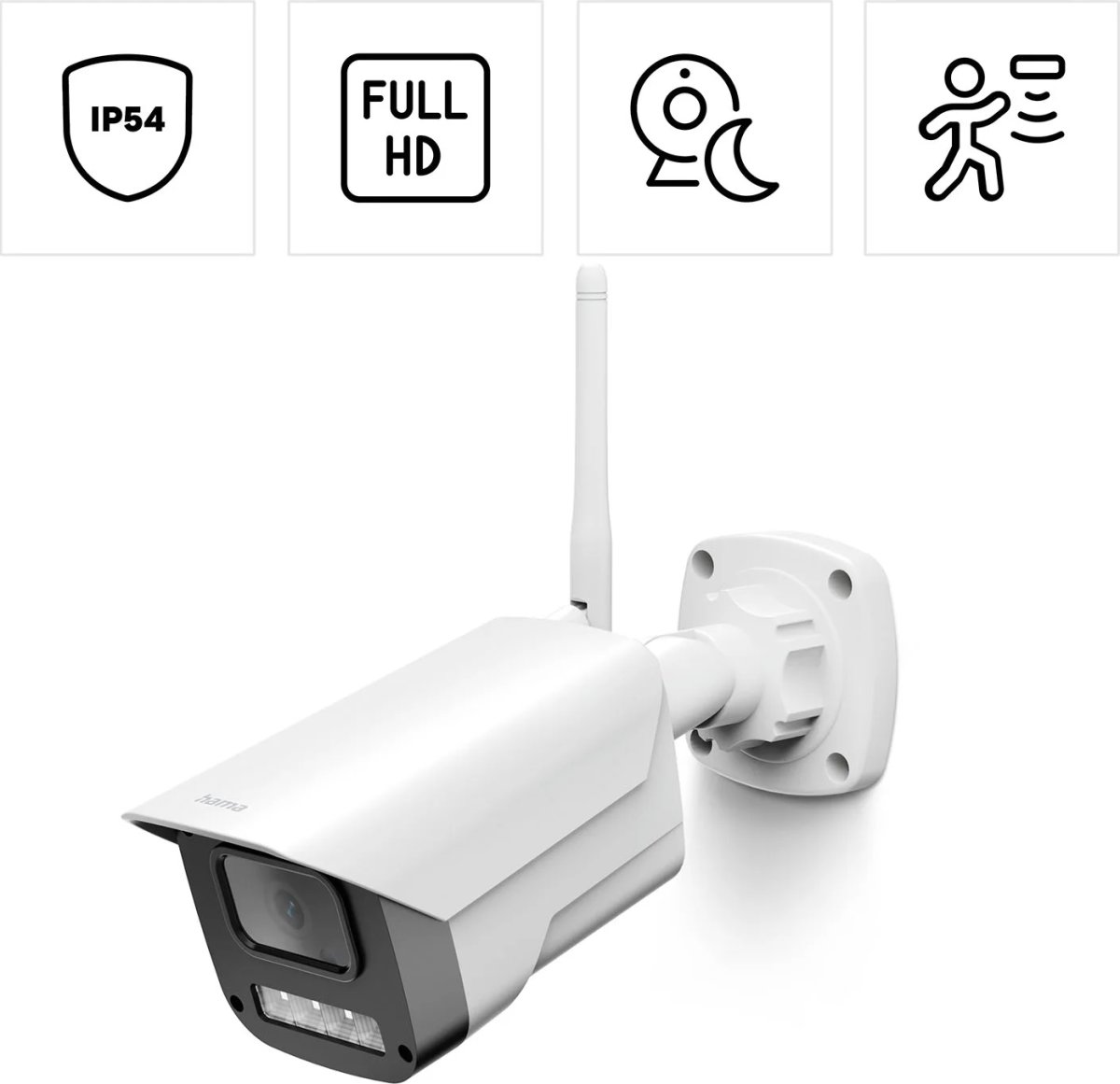 HAMA Övervakningskamera, Utomhus, vit