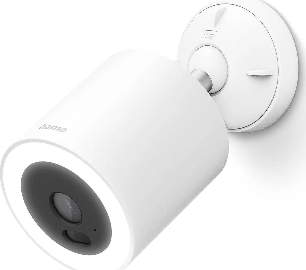 HAMA Övervakningskamera, utomhus, Wi-Fi, Vit