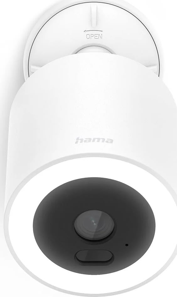 HAMA Övervakningskamera, utomhus, Wi-Fi, Vit
