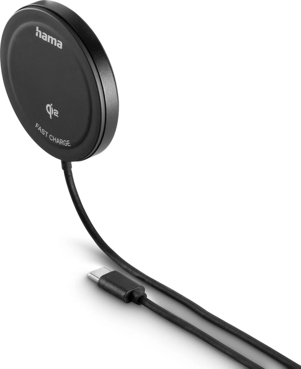 HAMA Trådlös laddning, Qi2 - 15W, Svart