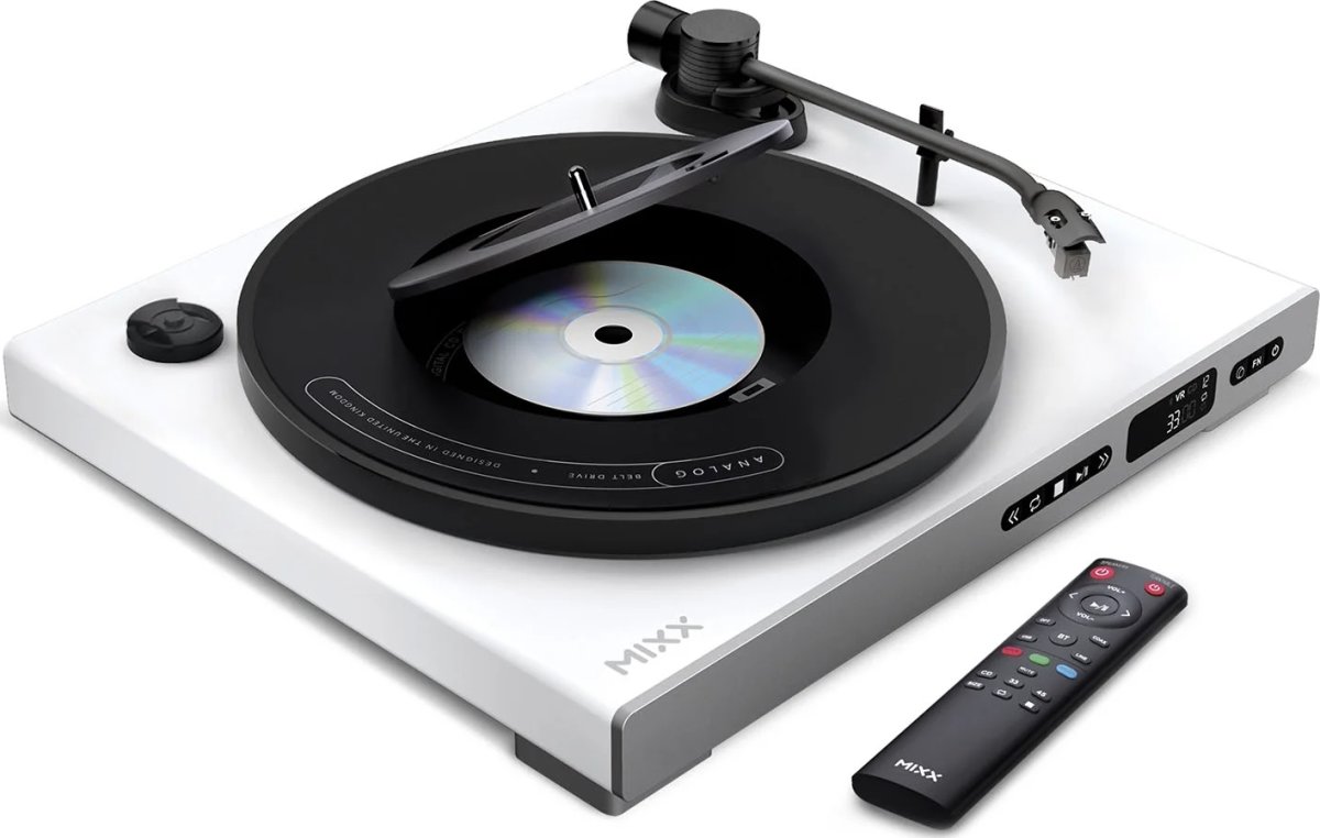 MIXX Vinyl- och CD-spelare, Analog Plus - Vit