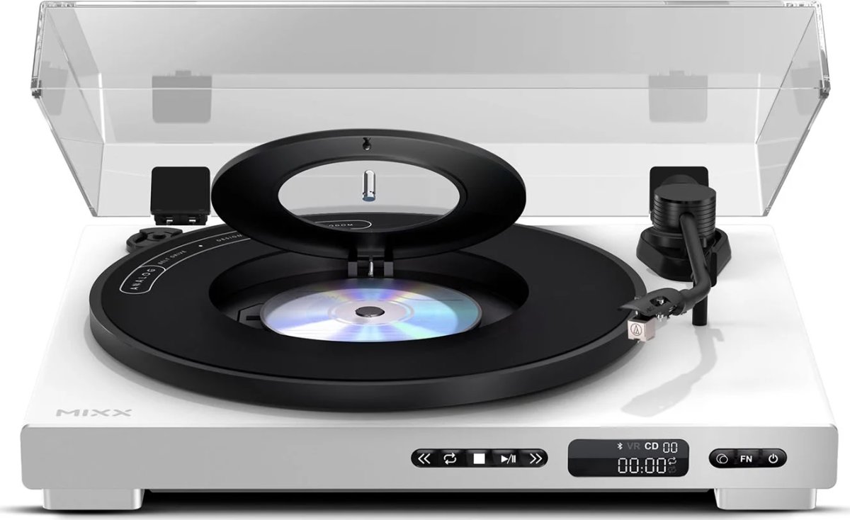 MIXX Vinyl- och CD-spelare, Analog Plus - Vit