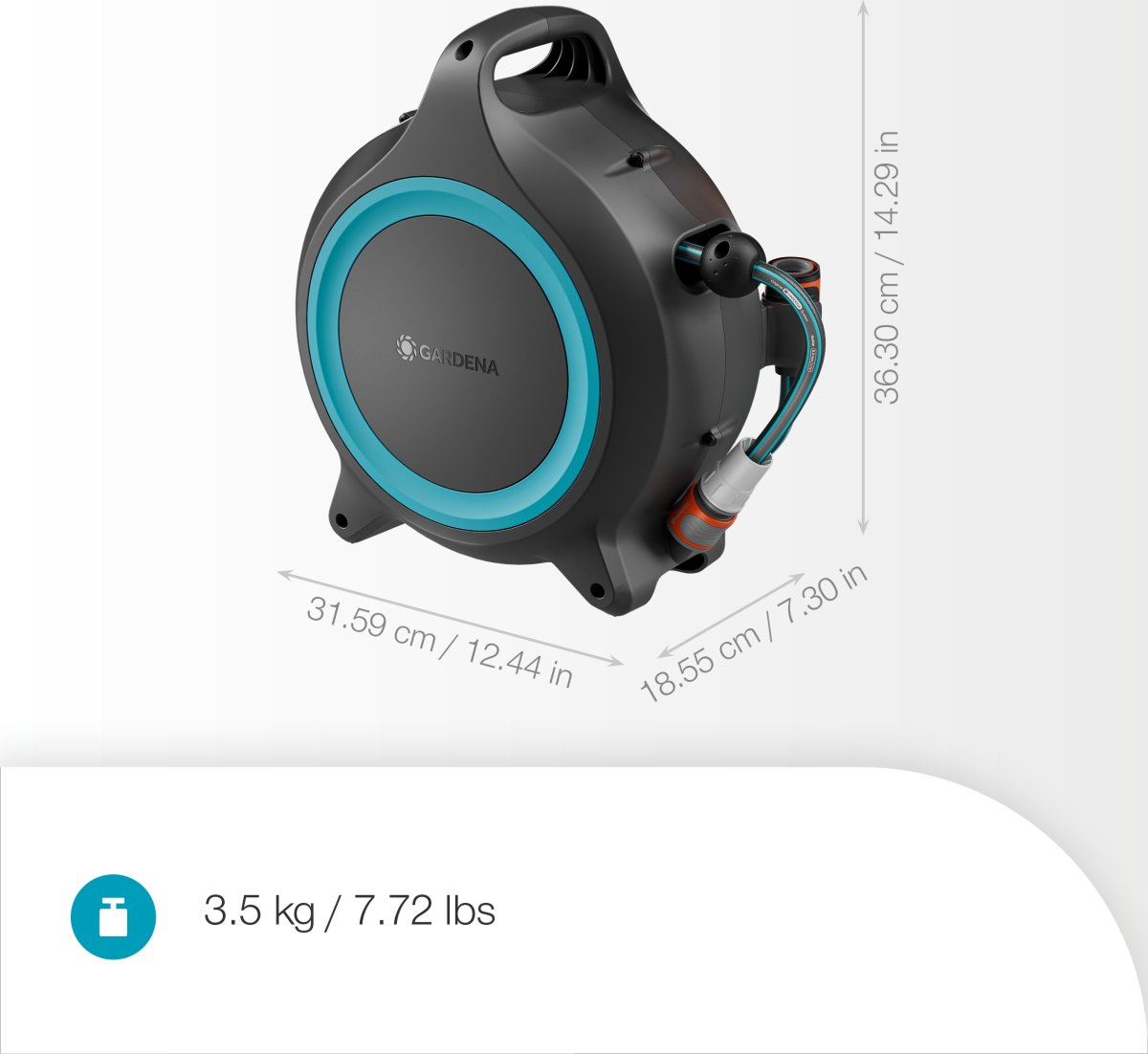 Gardena Transportabel Slangbox MoveMatic, 12,5 m