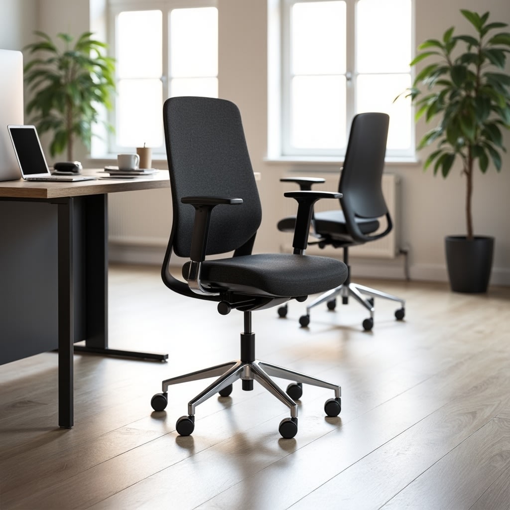 Belfort kontorsstol, mörkgrå