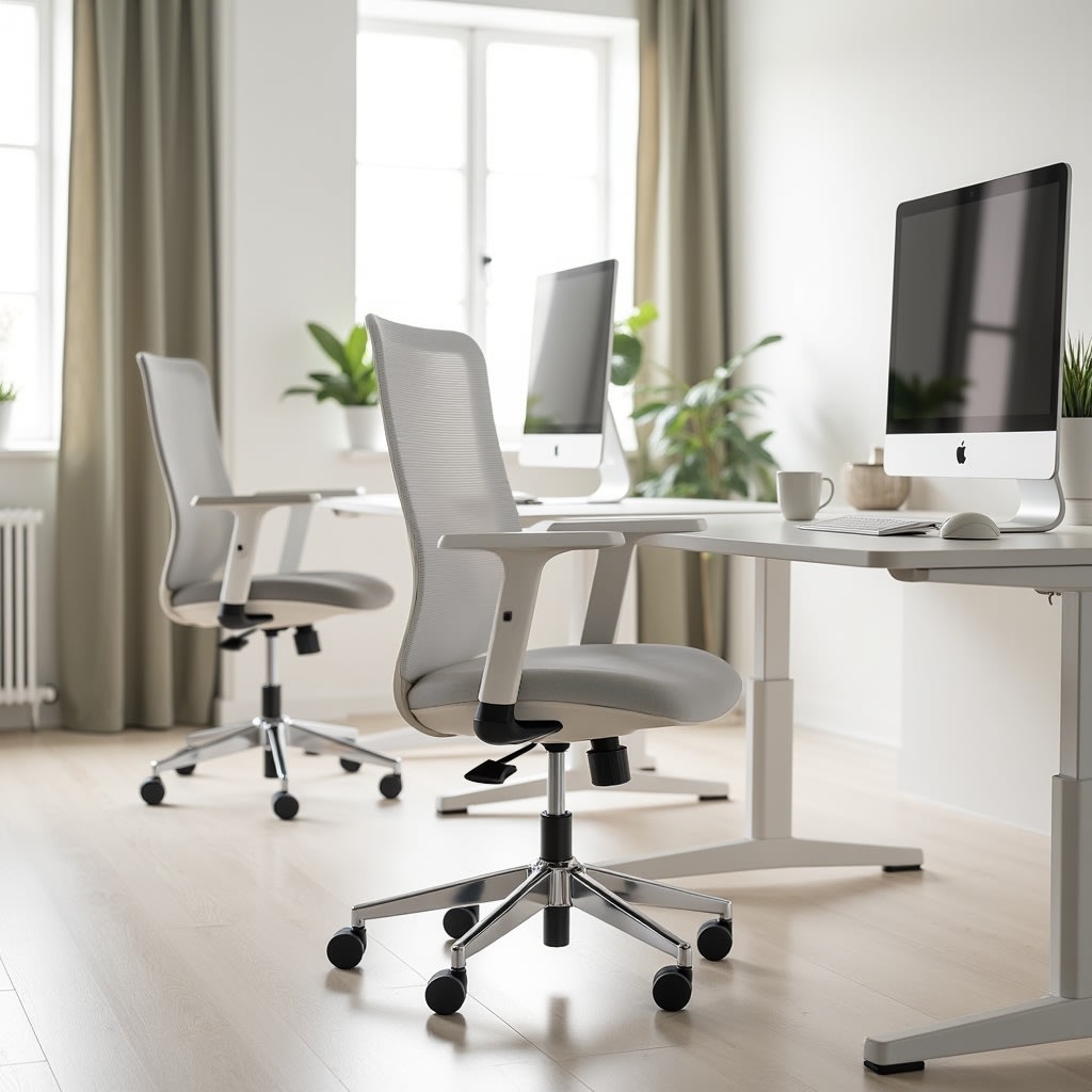 Vada Kontorsstol med Nätrygg, Grå