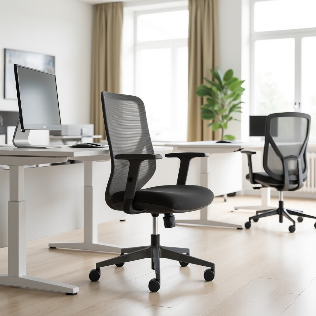 Vado Kontorsstol med Nätrygg, Svart