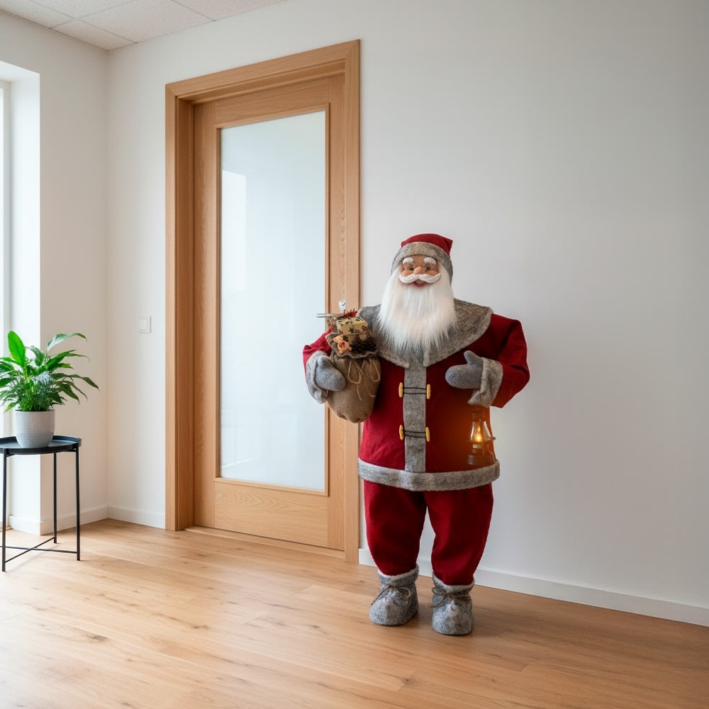 Jultomte m. LED, 120 cm.