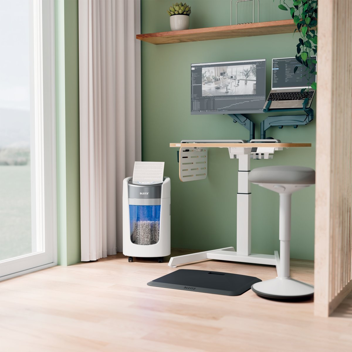 Leitz Dokumentförstörare t. hemmakontor P5 22L Vit