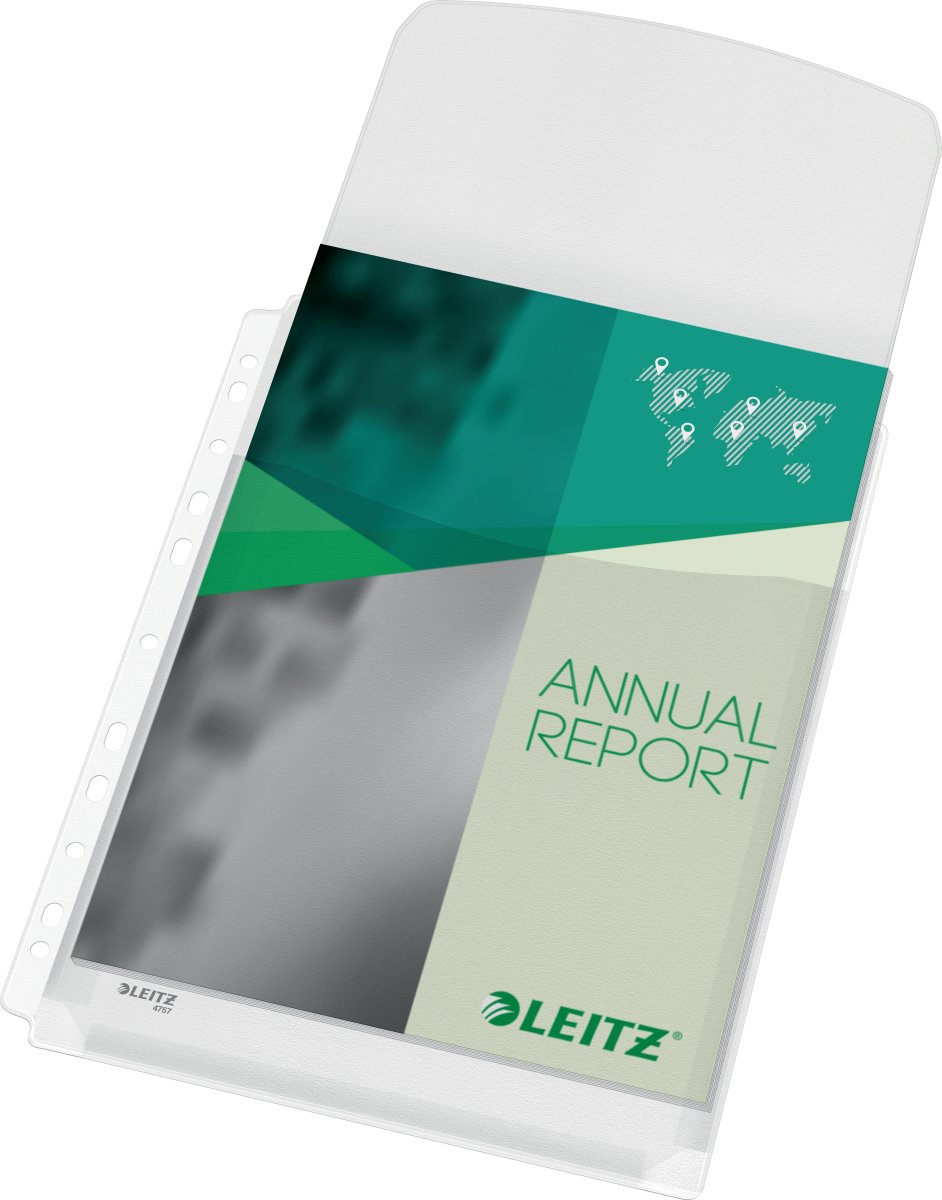 Leitz Plastficka | A4 | Exp. m. klaff | 5 st.