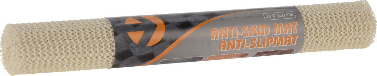 Halkskyddsmatta, PVC, grå/vit, 30x100 cm.
