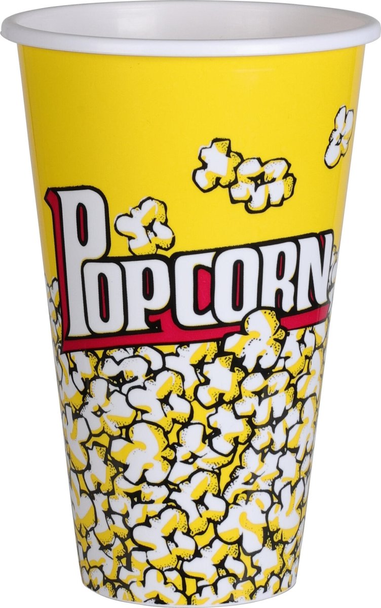 Popcornbägare, PP-plast, 1000 ml, Ø12 x H18 cm.