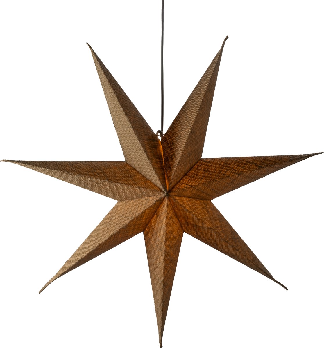 Pappersstjärna, Hängande, 7 spetsar, Ø60, natur