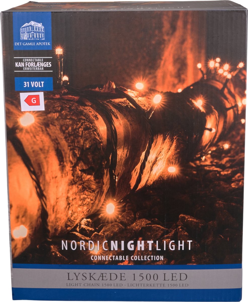 Ljusslinga 1500 LED, 74,95m, kopplingsbar, varmvit