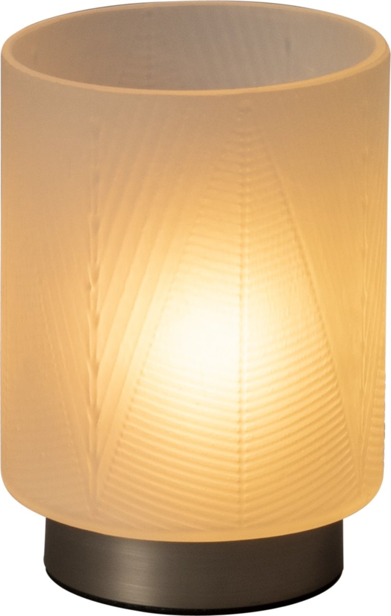 Uppladdningsbar LED-lampa, glas, varmvit