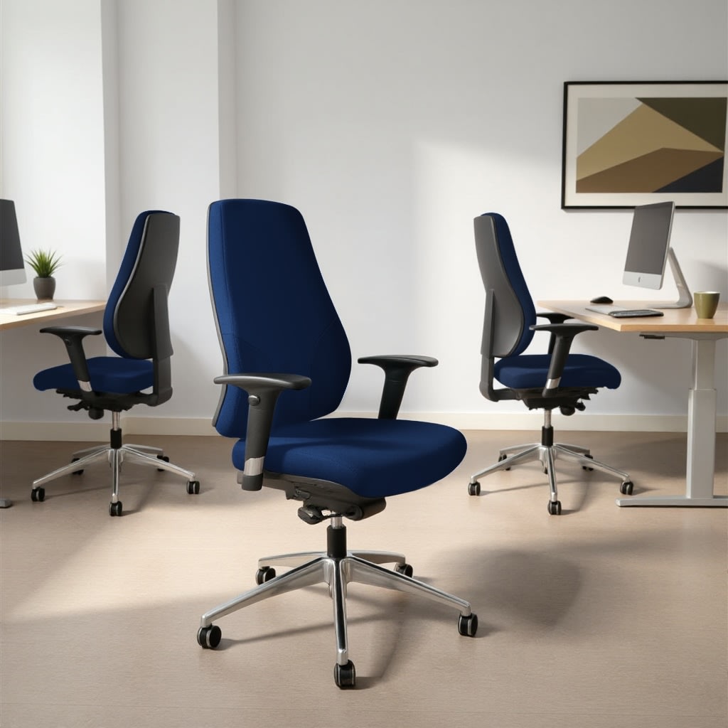 Kontorsstol Palermo Inkl. armstöd Blå