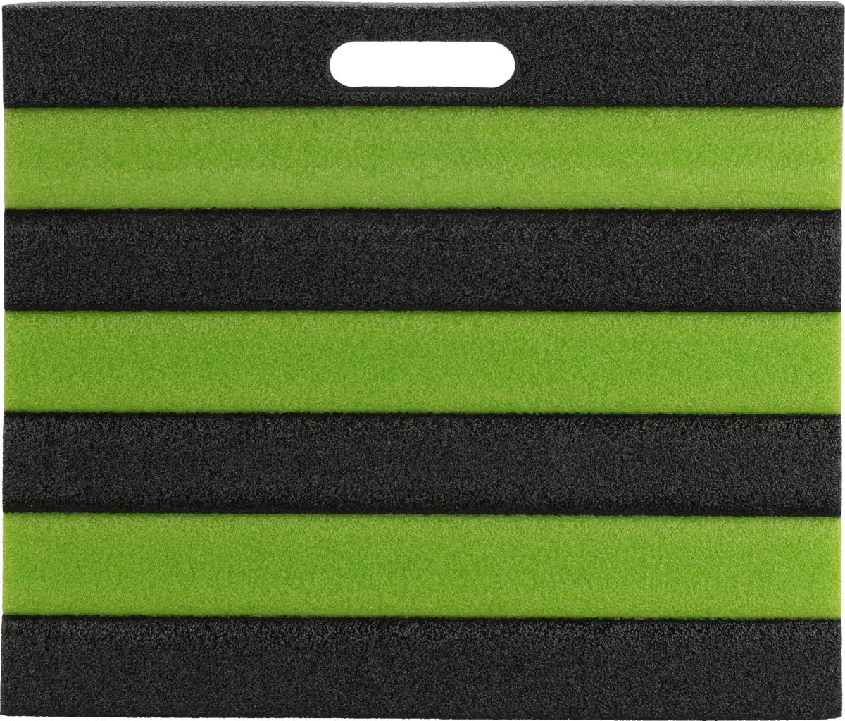 Knäkudde, svart/grön, 35x30x2,7 cm.