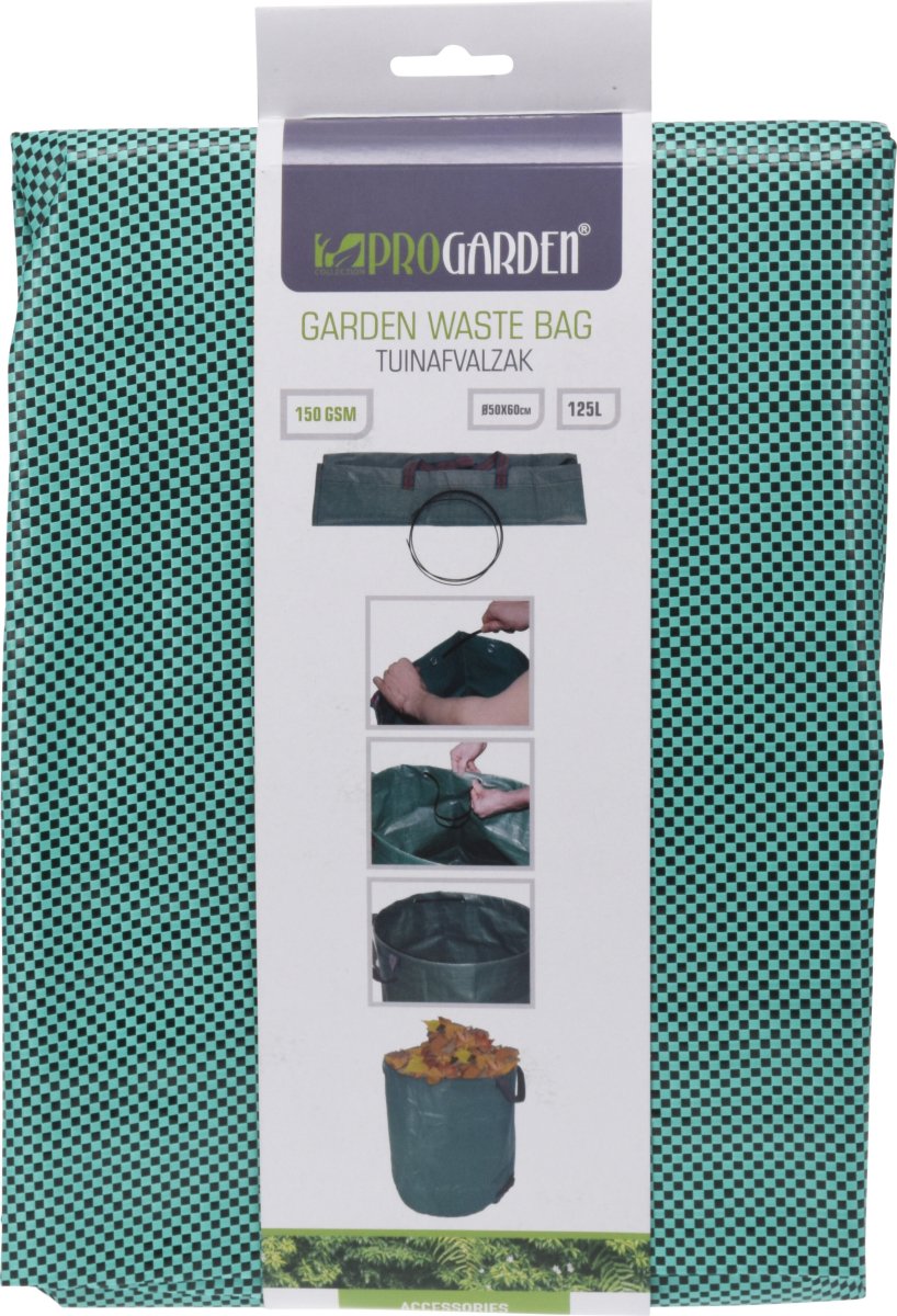 Popup trädgårdssäck, grön, 125L, Ø50 x H60 cm.