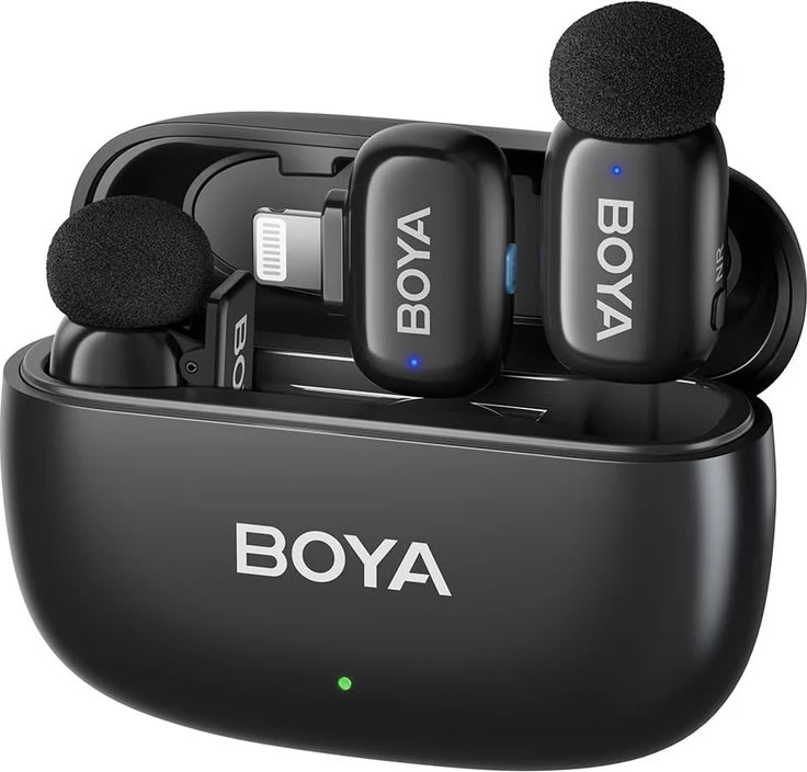 BOYA 2x Mini Mikrofon, trådlös, AI, 2,4 GHz