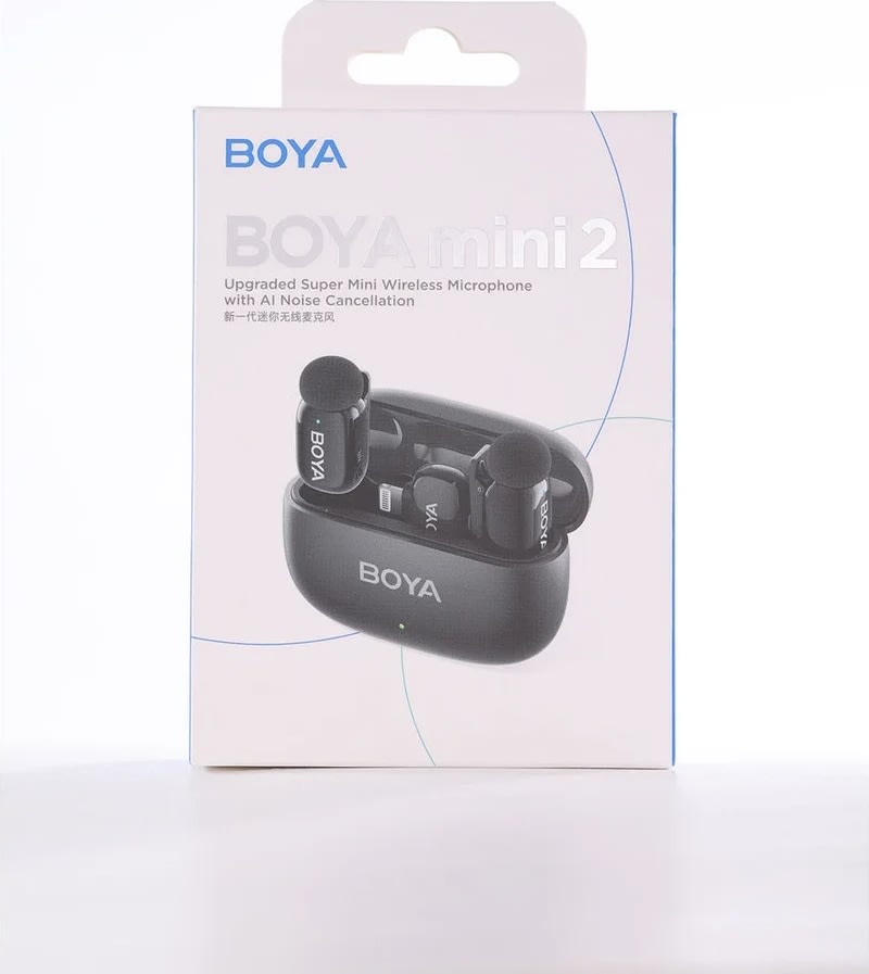 BOYA 2x Mini Mikrofon, trådlös, AI, 2,4 GHz