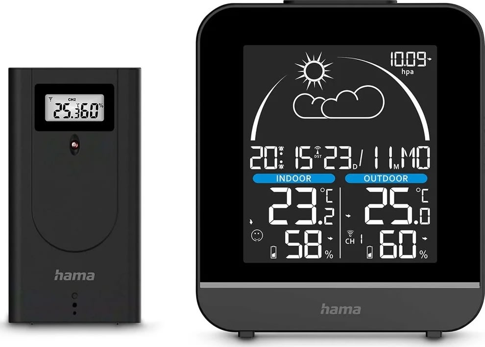 HAMA Väderstation - svart.