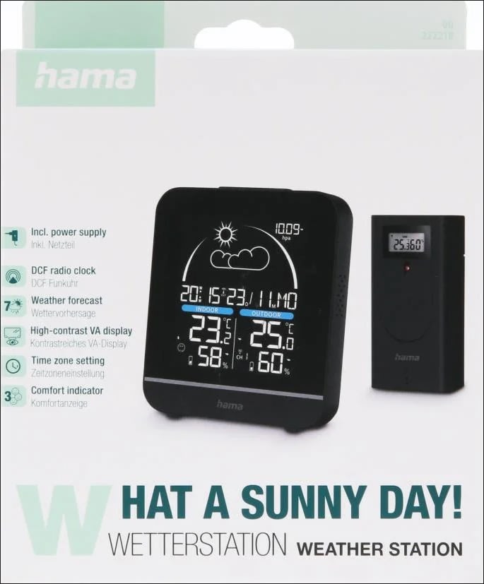 HAMA Väderstation - svart.