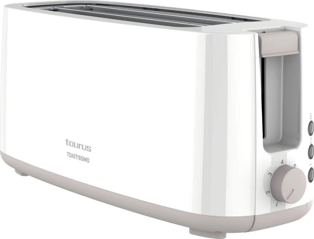 TAURUS Brödrost, Lång, Vit, Toastissimo