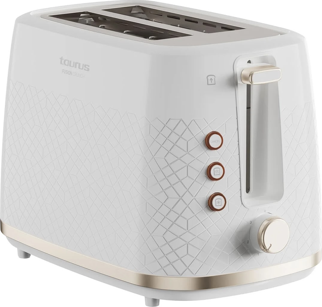 TAURUS Brödrost, Lång, Vit, Fusion Crunch