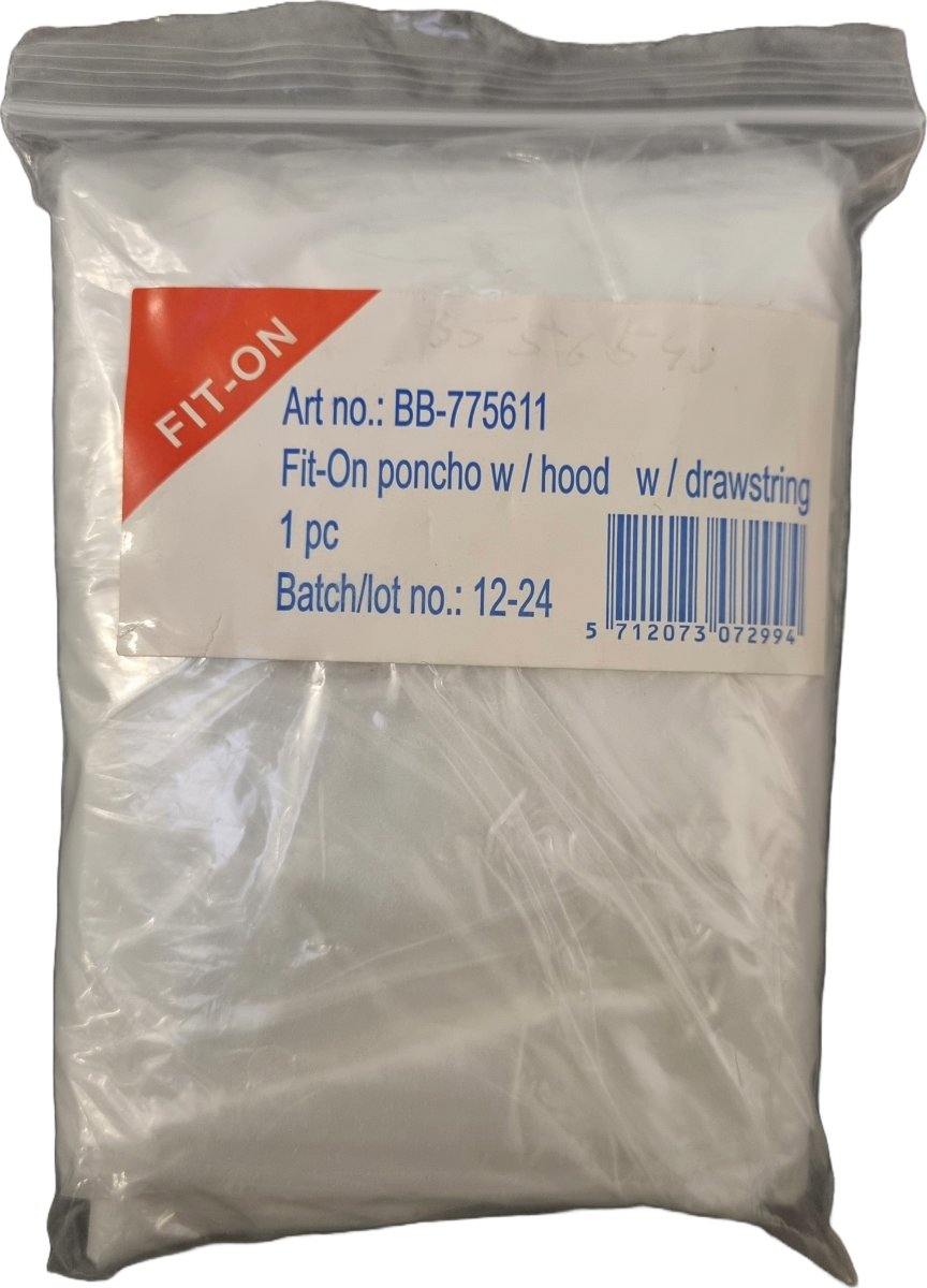 Regnponcho med huva och dragsko | One-Size