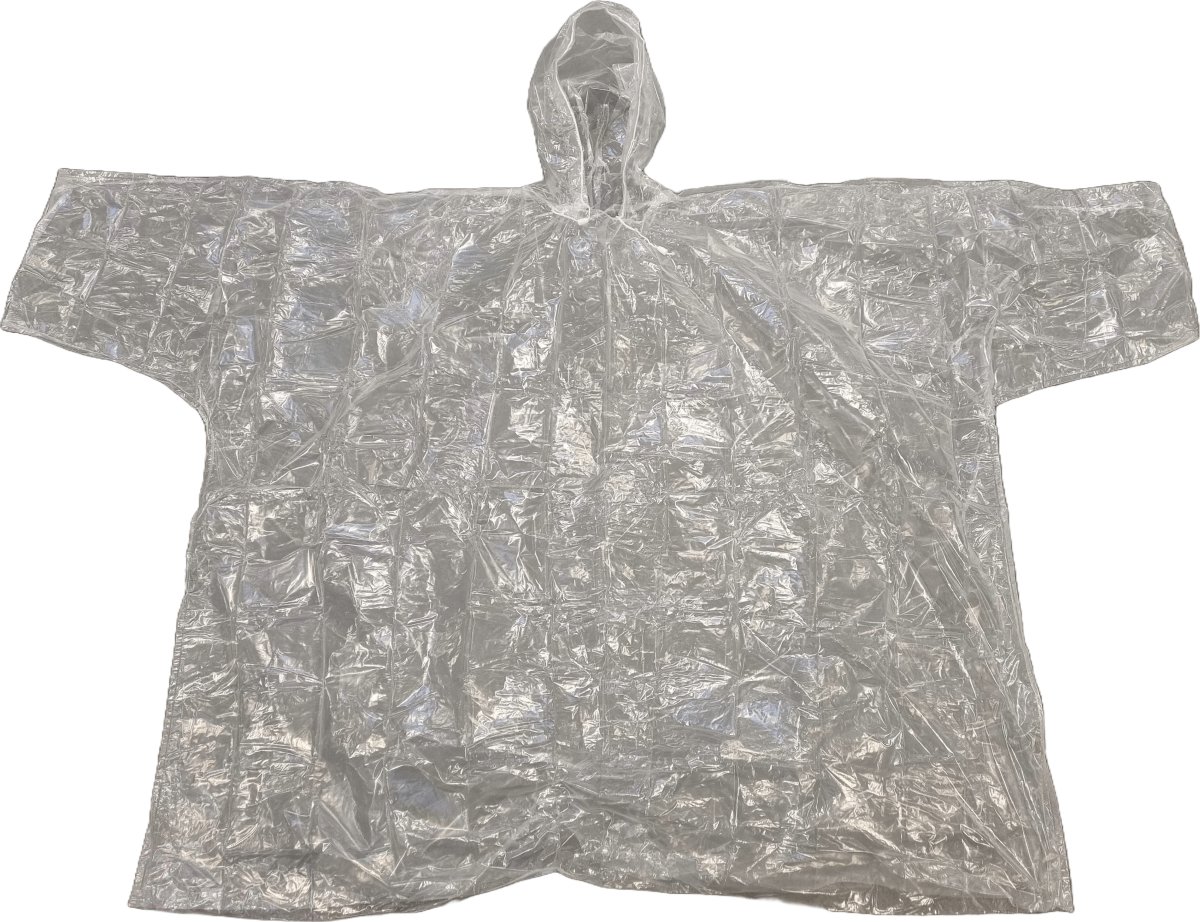 Regnponcho med huva och dragsko | One-Size