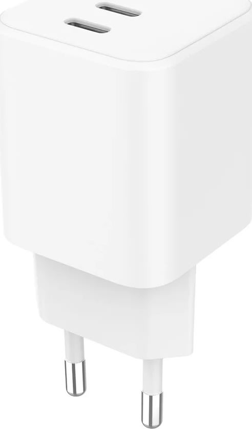 GEAR Laddare, 65W, 220V, 2x USB-C - Vit