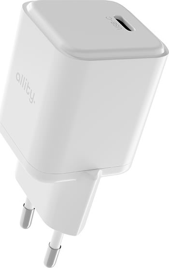 Allity Laddare, USB-C, 20W - Vit