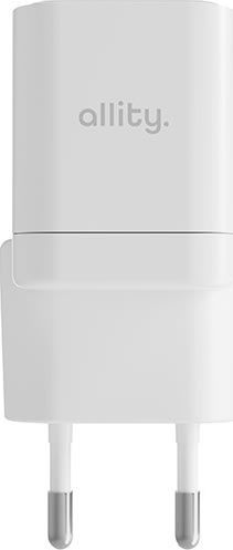 Allity Laddare, 1x USB-C, 1x USB-A, 20W - Vit