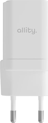Allity Laddare, 1x USB-C, 1x USB-A, 30W - Vit