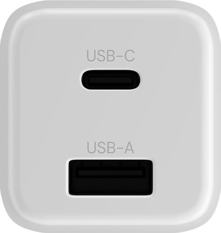Allity Laddare, 1x USB-C, 1x USB-A, 30W - Vit