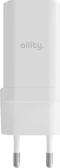Allity Laddare, 1x USB-C, 1x USB-A, 45W - Vit