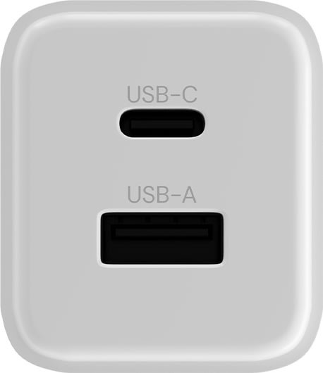 Allity Laddare, 1x USB-C, 1x USB-A, 45W - Vit