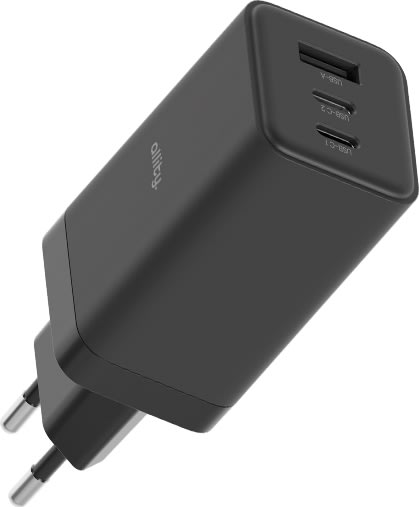 Allity 2x USB-C, 1x USB-A, 65W - Svart