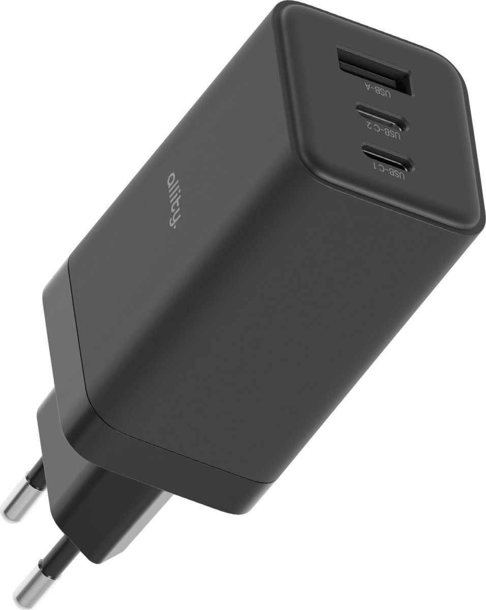 Allity 2x USB-C, 1x USB-A, 65W - Svart