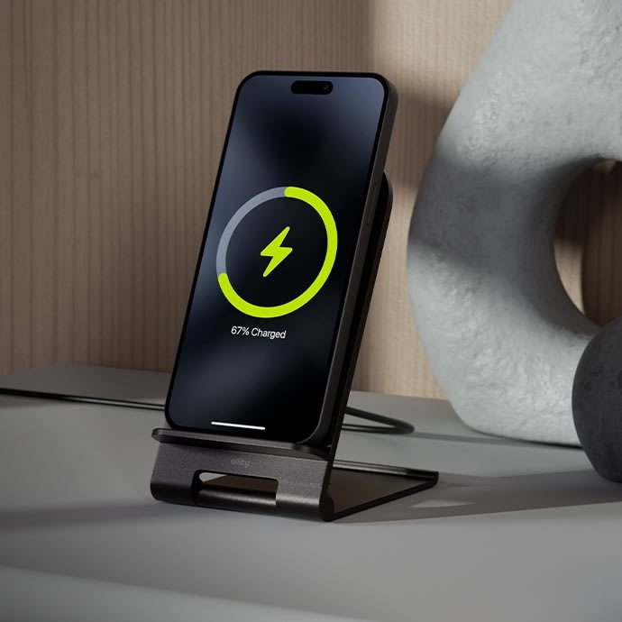 Allity Trådlös laddare, 15W, Grafit - AWC-100