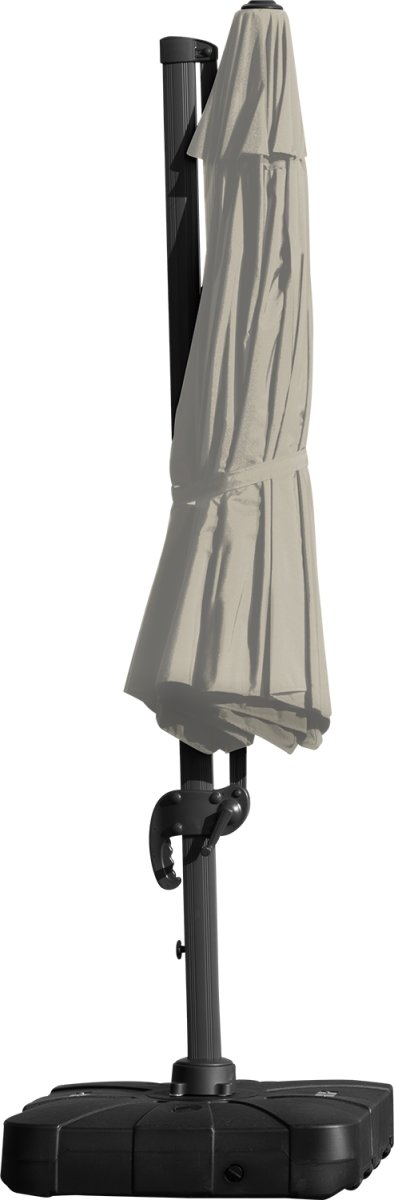 Hängparasol Ø3,5m inkl. fot m/hjul+överdrag, beige