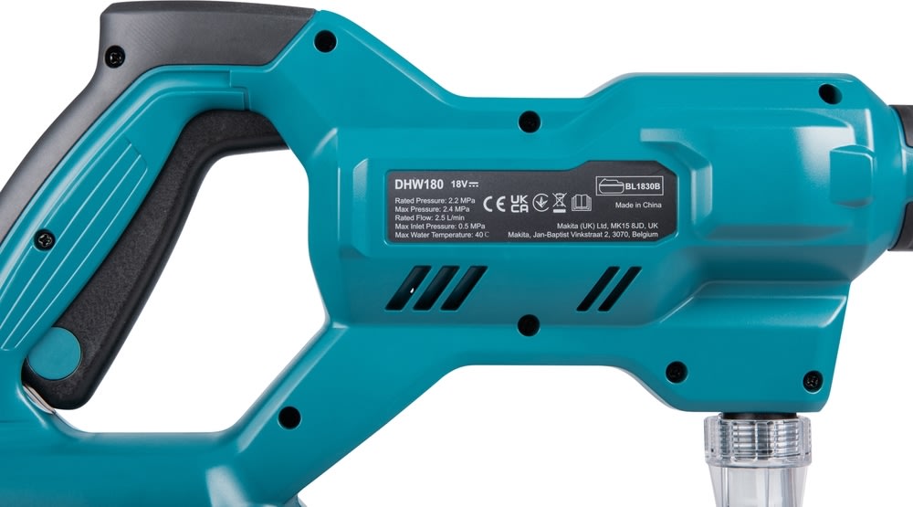 Makita Trycktvätt LXT 18V, 24bar ex. Batt. DHW180Z