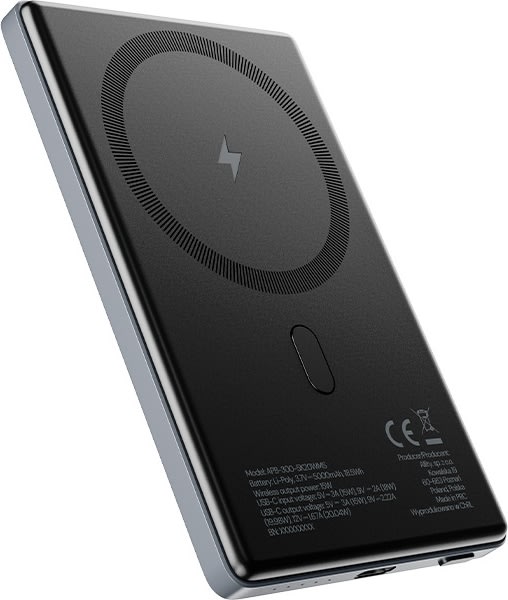 Allity Powerbank, trådlös - 20W, 5000 mAh - Grå