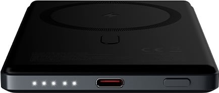 Allity Powerbank, trådlös - 20W, 5000 mAh - Grå