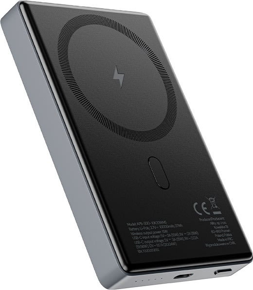 Allity Trådlös powerbank, 20W, 10000 mAh - Grå