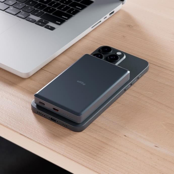 Allity Trådlös powerbank, 20W, 10000 mAh - Grå