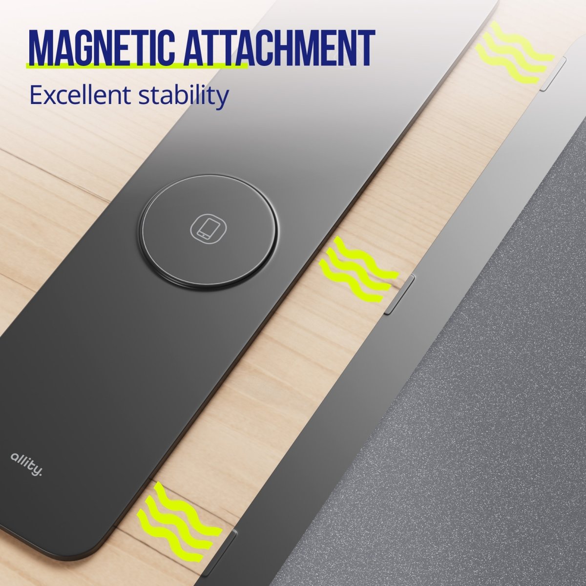 Allity Datorunderlägg, trådlös laddning 4-i-1, 15W