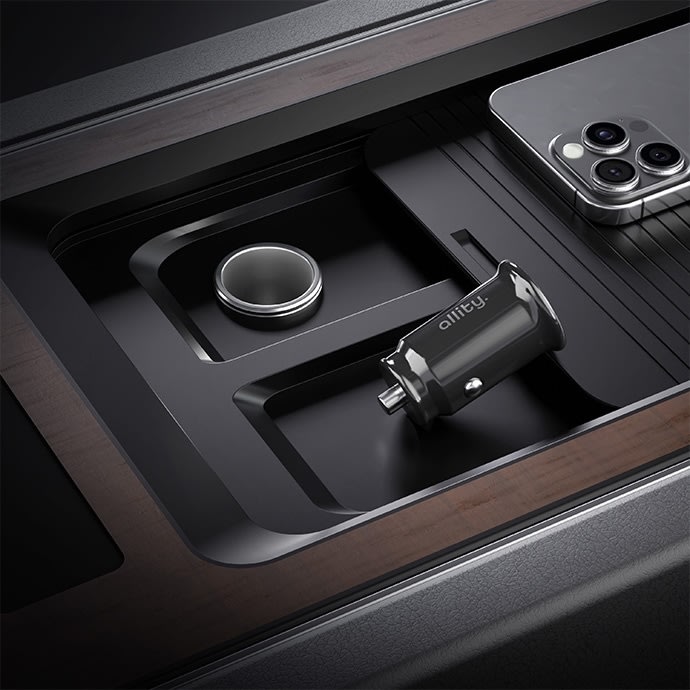 Allity Cigarstik, 1x USB-C, 1x USB-A. 30W - Svart