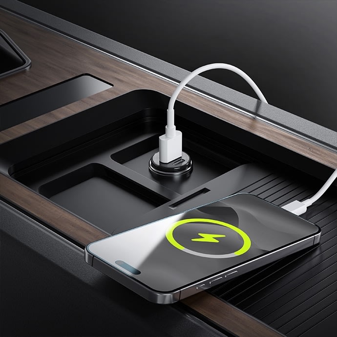 Allity Cigarstik, 1x USB-C, 1x USB-A. 30W - Svart