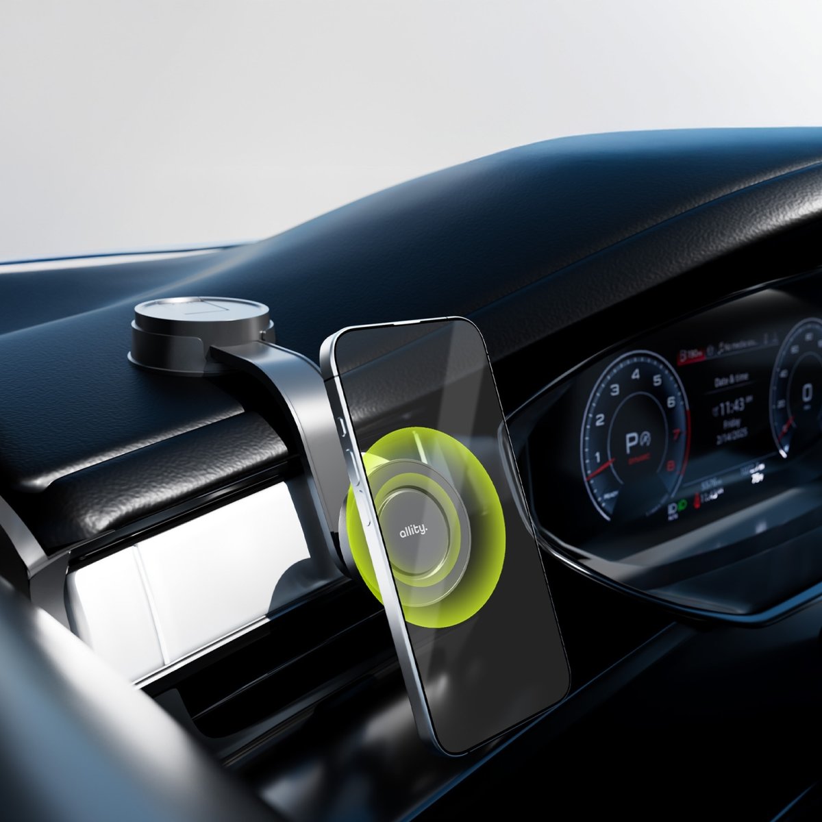 Allity Mobiltelefonhållare, Magnetisk, svart 200MS